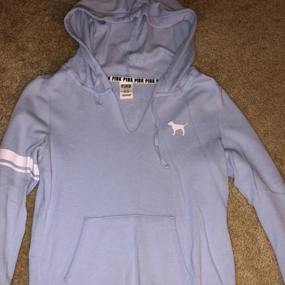 V-neck PINK hoodie